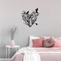 Wallity Bush Hearth - 468 Escultura de Pared de Metal Negra